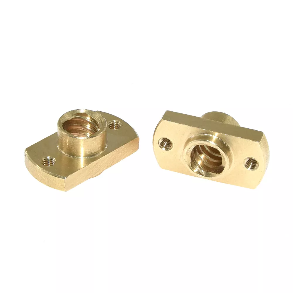 Size: Lead 8mm Gimax T8 Nut H Flange Copper Nut for T8 Lead Screw Pitch 2mm Lead 2mm/8mm for T8 Screw Trapezoidal Screw 3D Printer Parts 