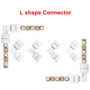 Corner Connector 3pin L Shape Solderless Connector 10mm Width For WS2812 5050 RGB Led Strip