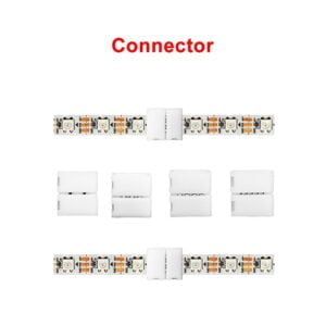 Connector 3pin Solderless Connector 10mm Width For WS2812 5050 RGB Led Strip