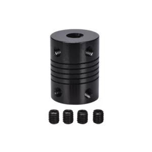 Flexible shaft Coupler 5X8MM CNC Stepper Motor Aluminum Alloy Flexible Coupling Black