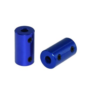 Aluminum Alloy Coupling Bore 5mm * 8mm Blue  Shaft Coupler Screw Part For Stepper Motor