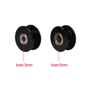 GT2 idler pulley aluminum black 20 teeth bore 5mm for 2GT Timing Belt width 6mm