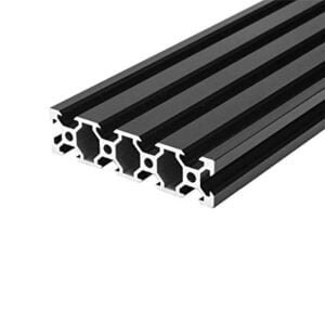 Industrial T slot aluminum rail profile 4080 Black / Silver