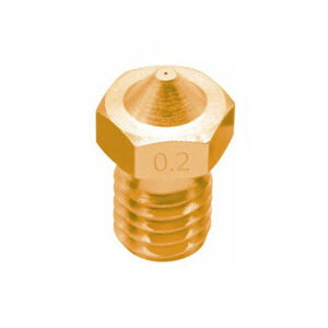 3D Printer V6 M6 Threaded E3D Brass Nozzle 0.2mm