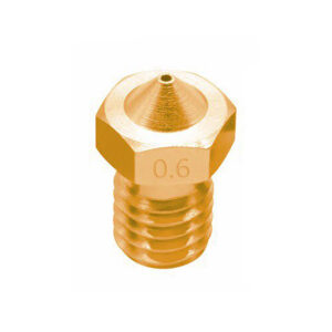3D Printer V6 M6 Threaded E3D Brass Nozzle 0.6mm