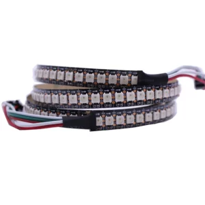 1 Meter DC5V WS2812B Smart Individually Addressable 5050smd 144 led/M Black PCB