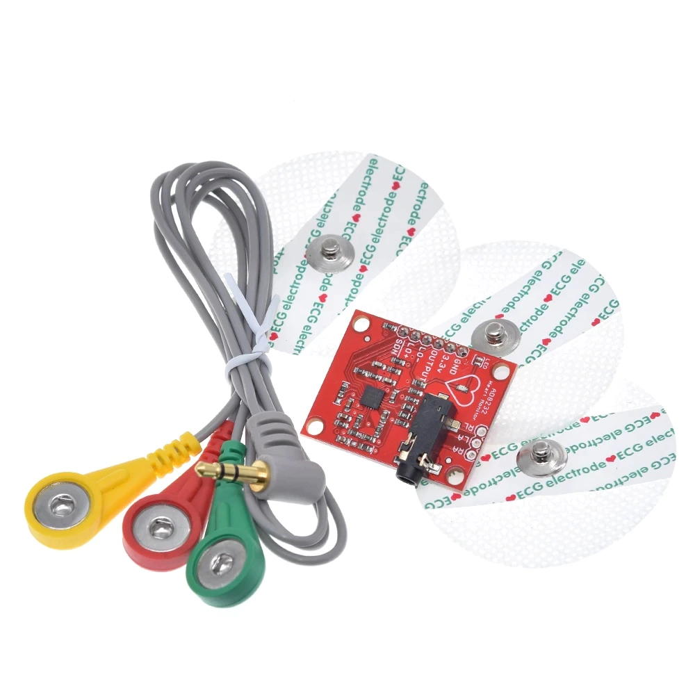 Ecg module AD8232 ecg measurement pulse heart ecg monitoring sensor module kit for Arduino